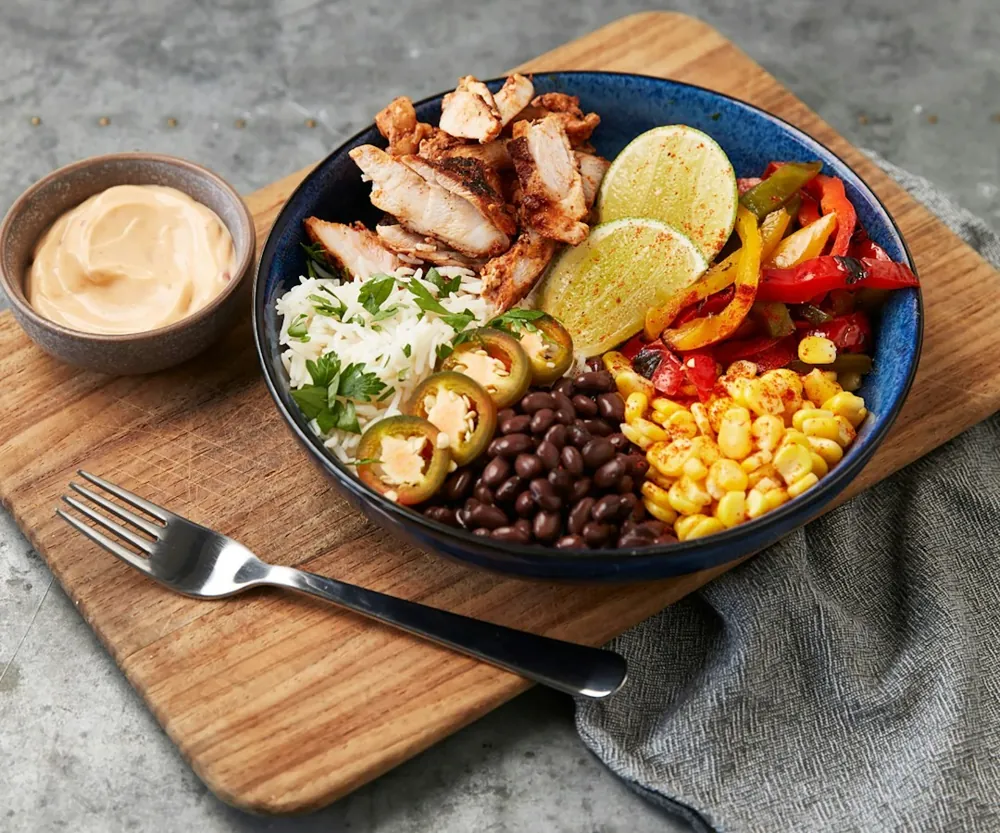 Chili lime chicken bowl
